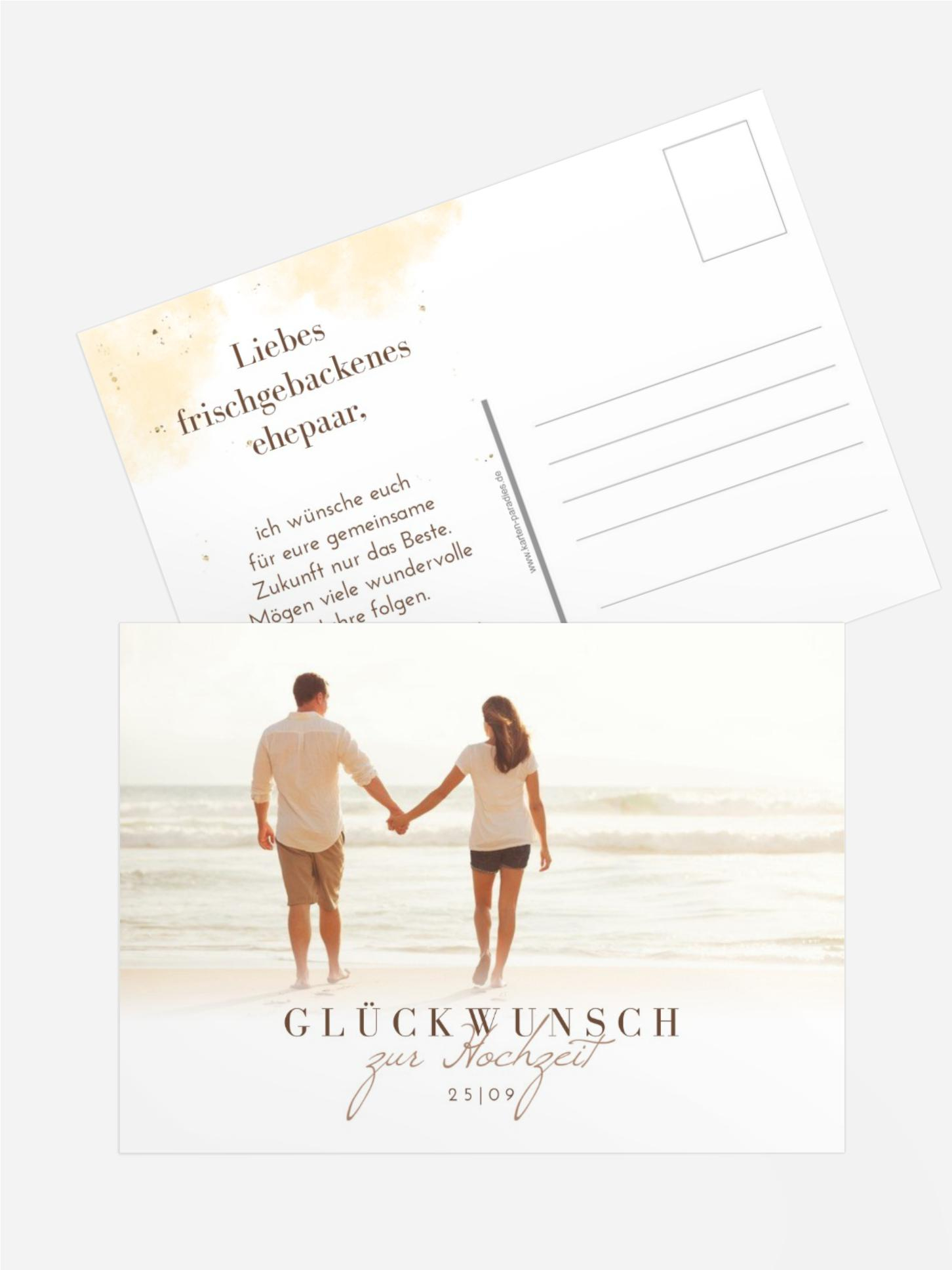 Glückwunschkarte zur Hochzeit Geblendet