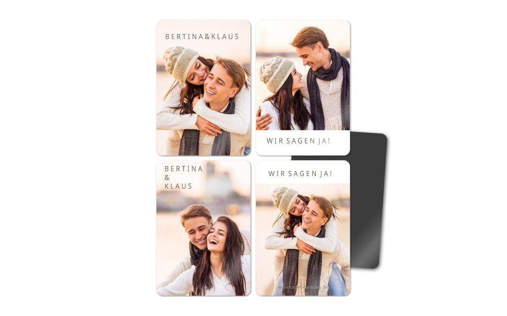 Fotomagnete zur Hochzeit Winterliche Liebe