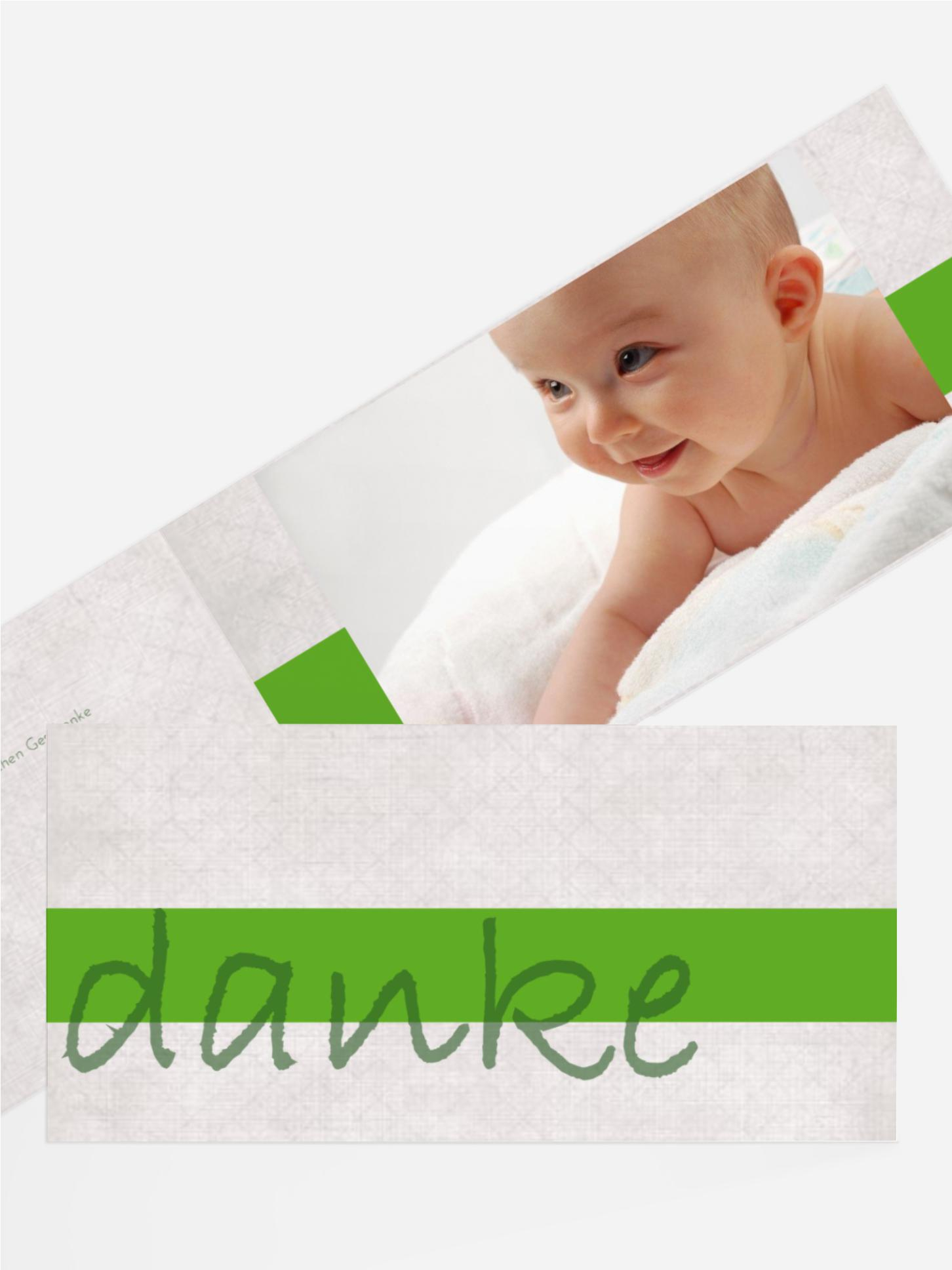 Taufe Dankeskarte simply classic