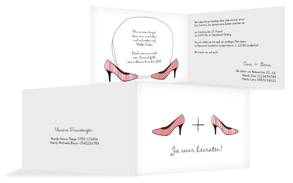 Hochzeitseinladung High Heels