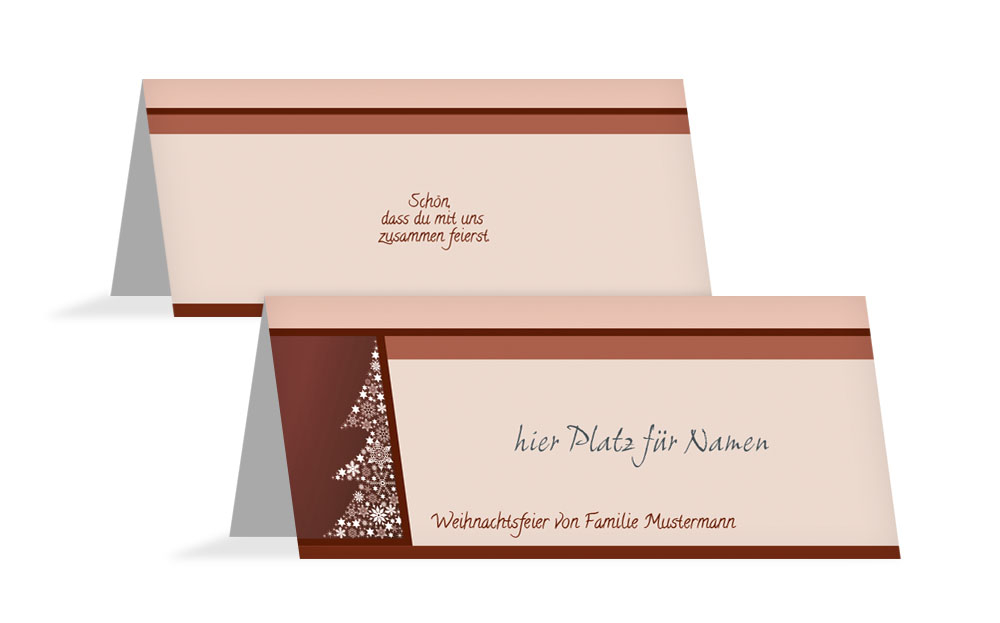 Weihnachten Tischkarte Classic Weihnachten Tischkarte Classic