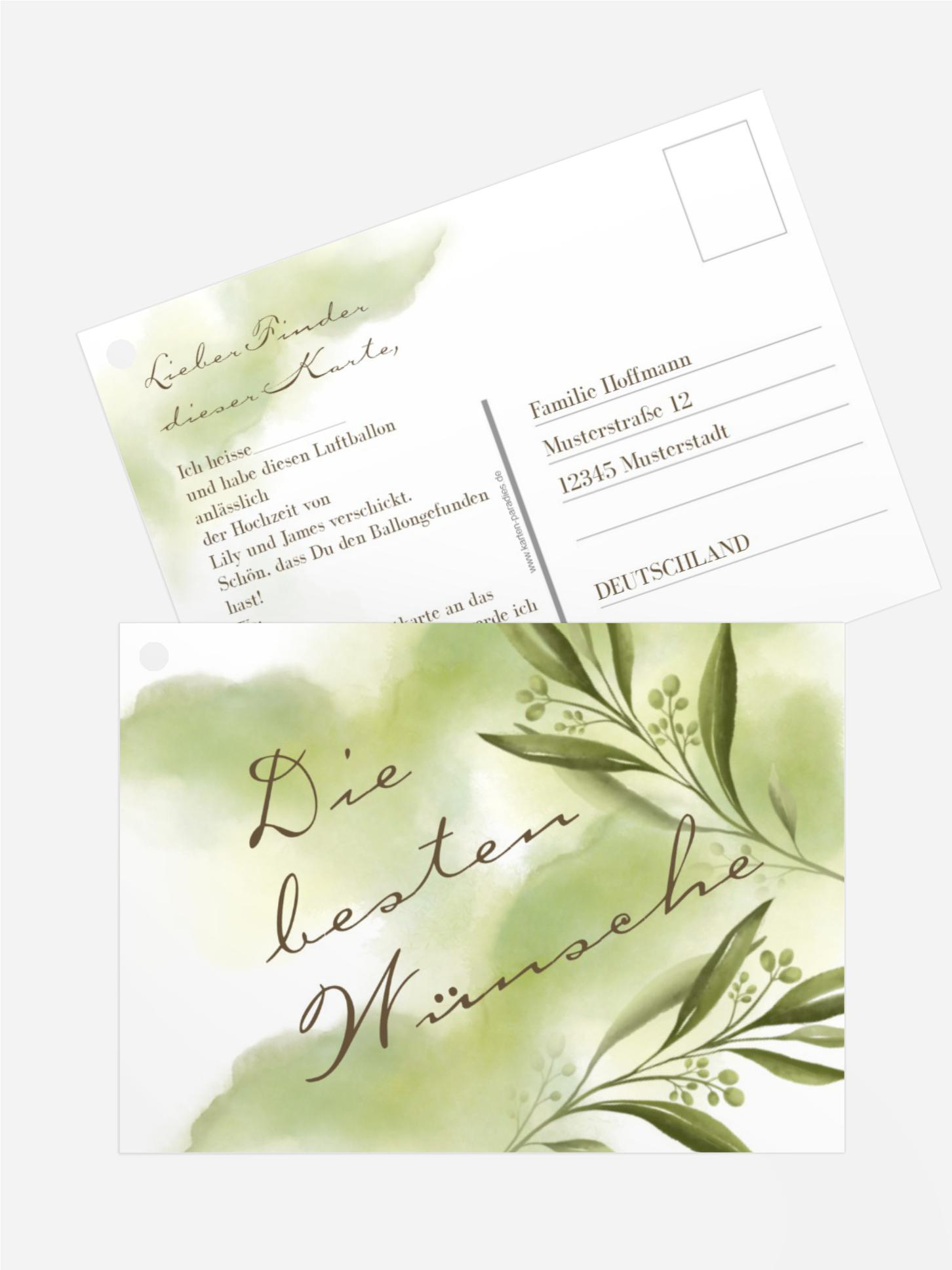 Ballonflugkarte Floraler Traum