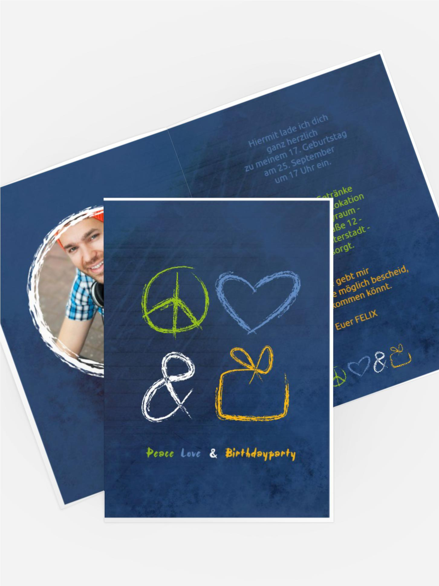 Einladungskarte Birthdayparty Foto