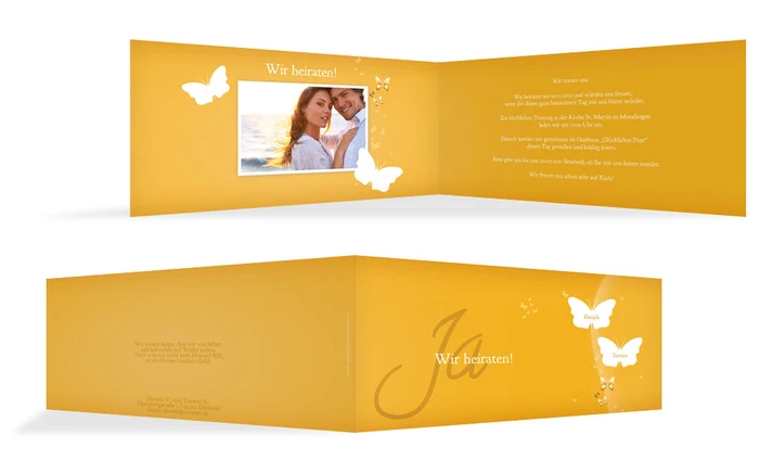 Einladungskarte DIN Traumpaar
