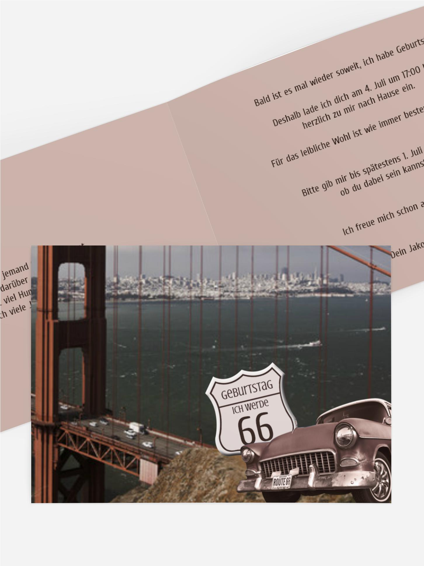 Einladungskarte zum Geburtstag old bridge