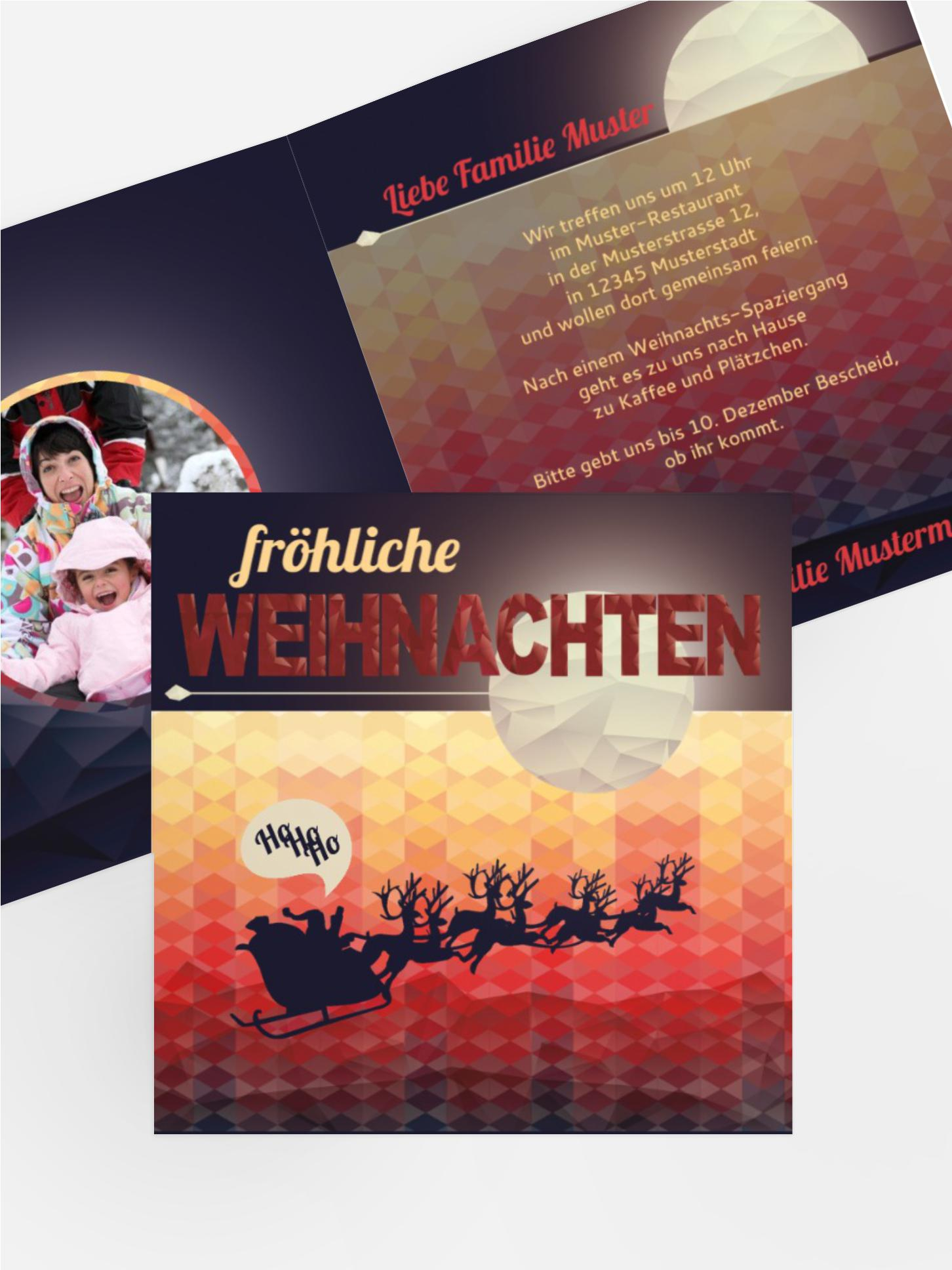 Foto Weihnachtsgrußkarte Hohoho 