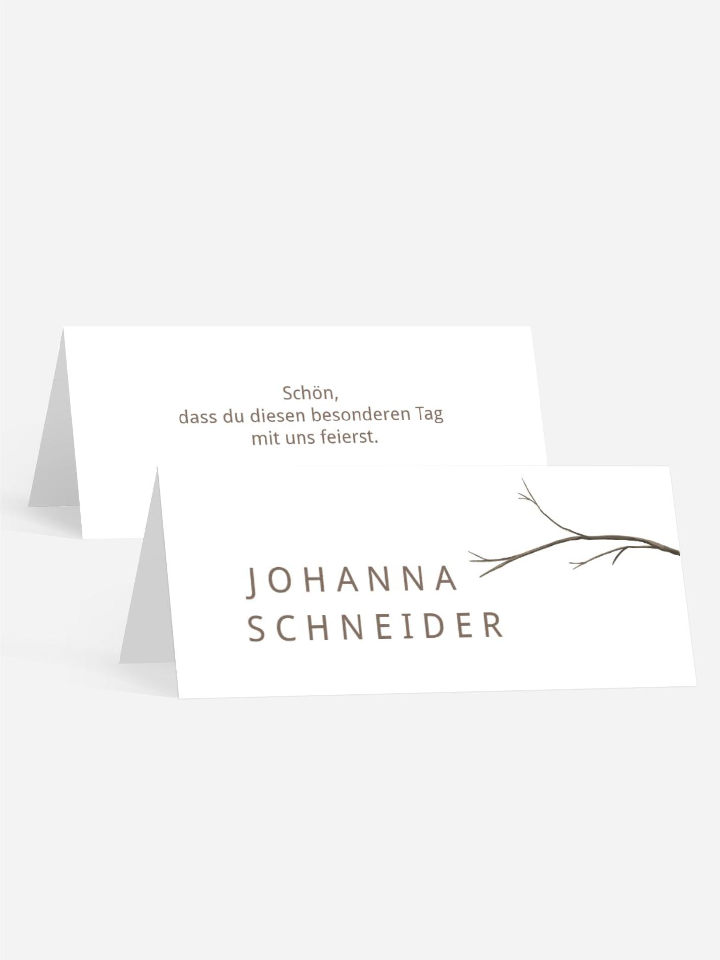 Tischkarte Winterliche Liebe