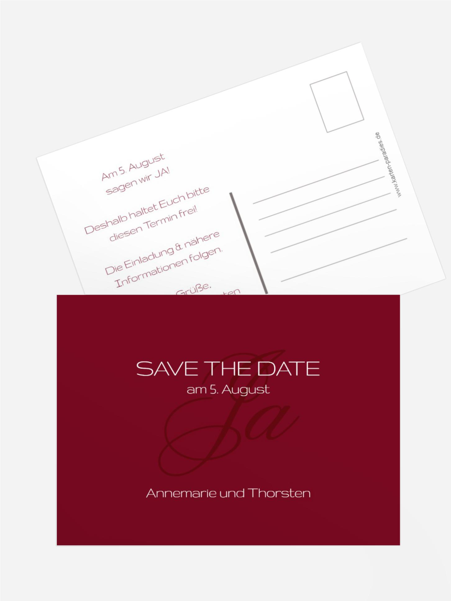 Save the Date Sag ja
