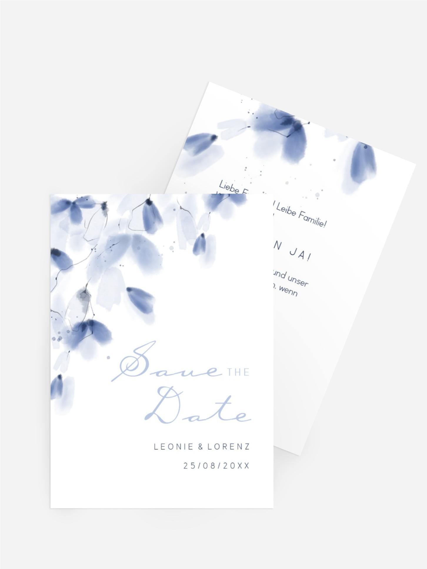 Karte Aquarell Blätter