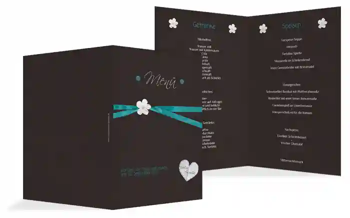 Menükarte sanfte Blüte