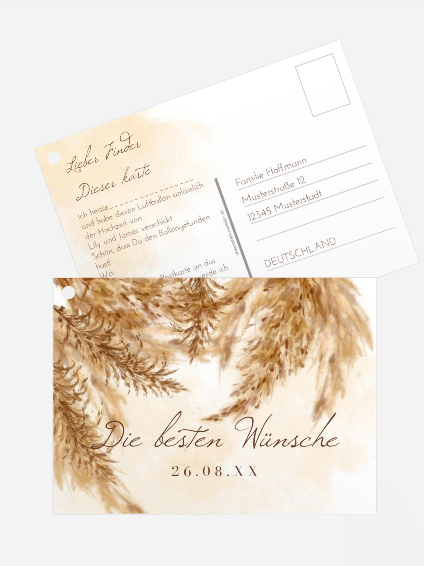 Ballonflugkarte Kornfeld