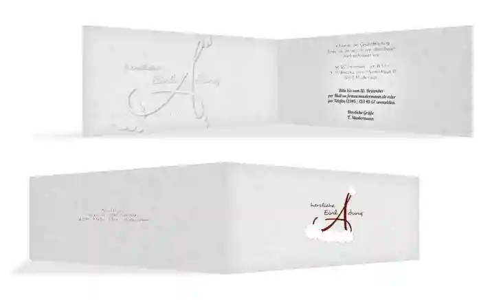 Weihnachts Einladungskarte geschäftlich A_Mütze