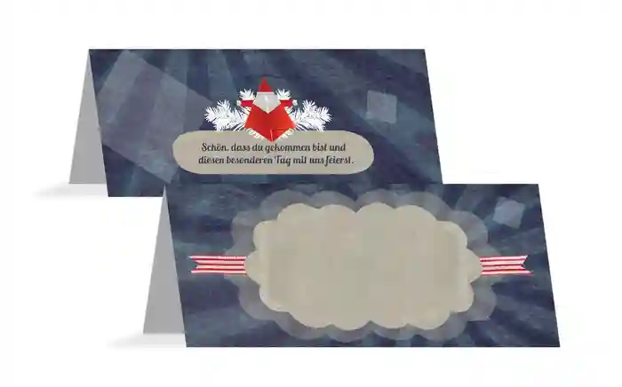 Weihnachtstischkarte Origami Weihnachtstischkarte Origami
