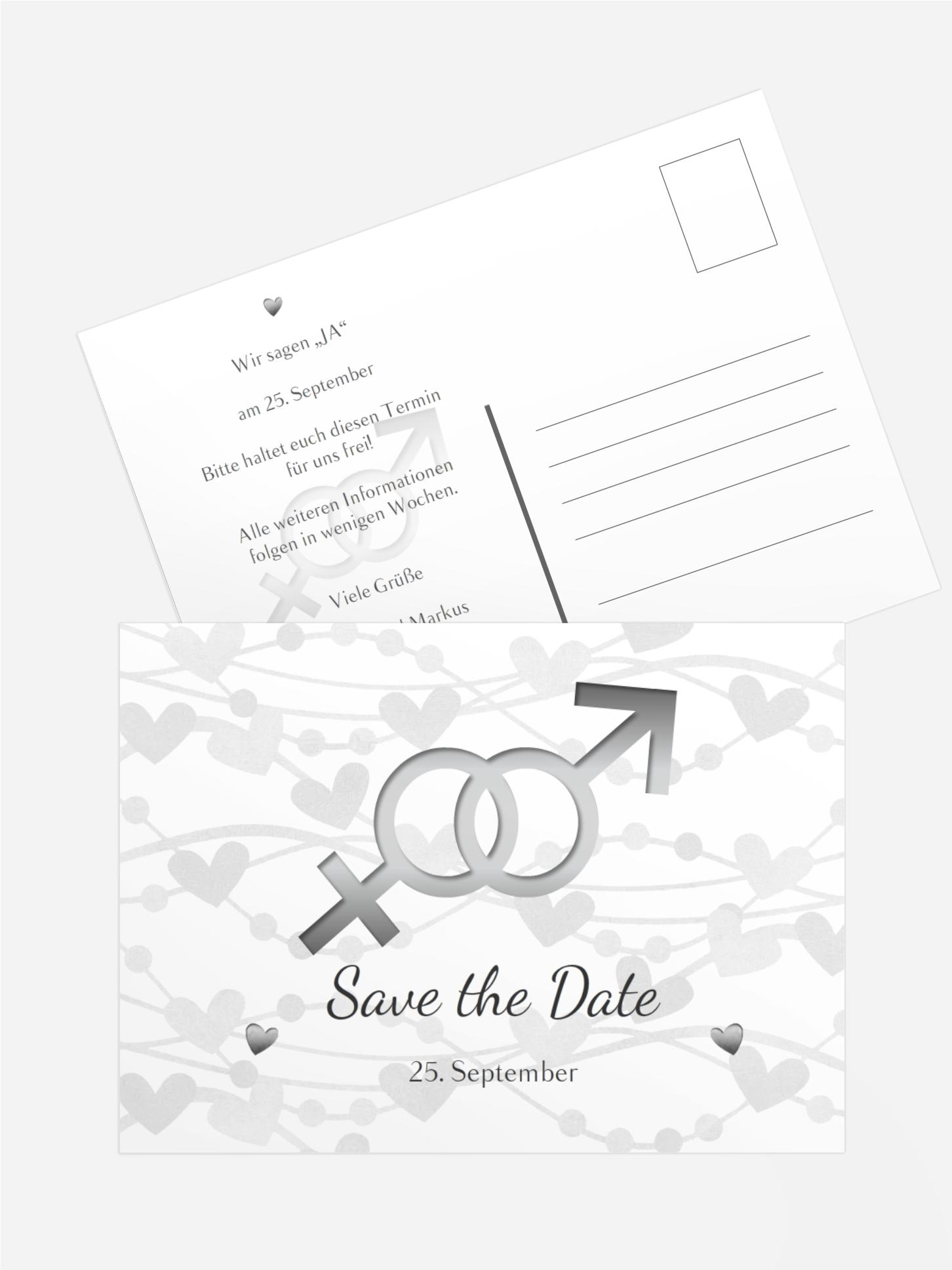 Save the Date Im Zeichen der Liebe