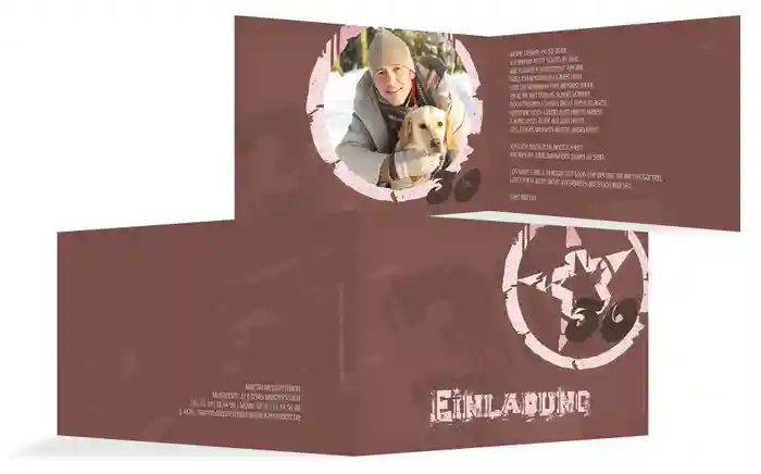 Einladungskarte zum Geburtstag star style 30 Foto