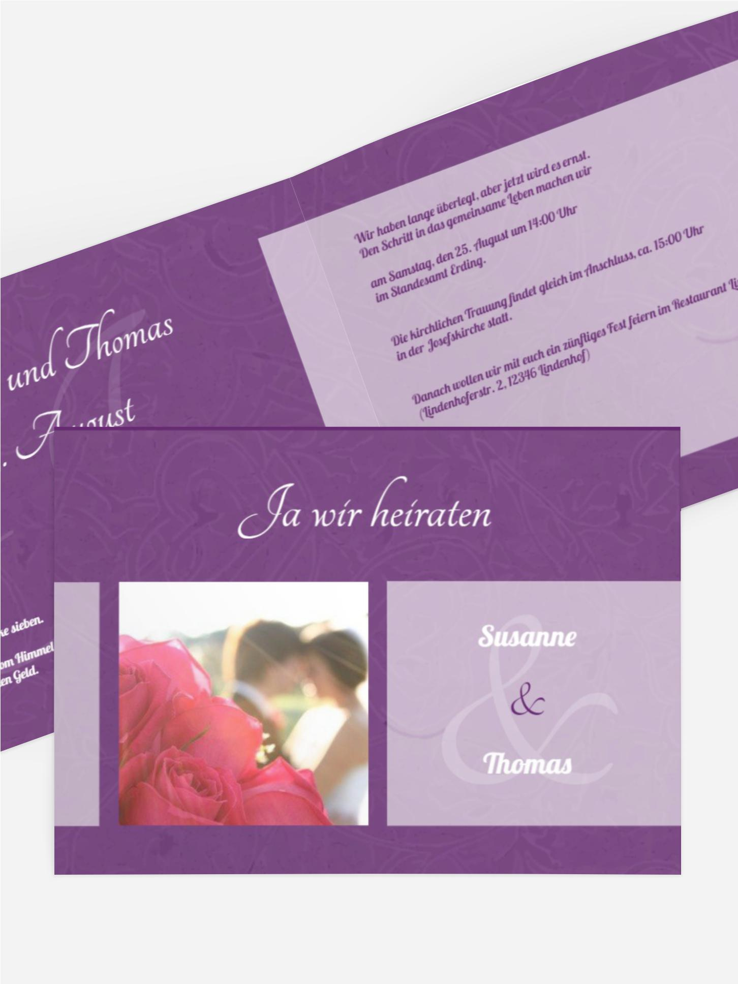 Einladung Hochzeitsglück