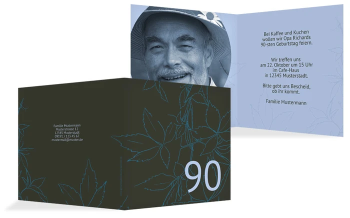 Geburtstagseinladung Herbst 90 Foto