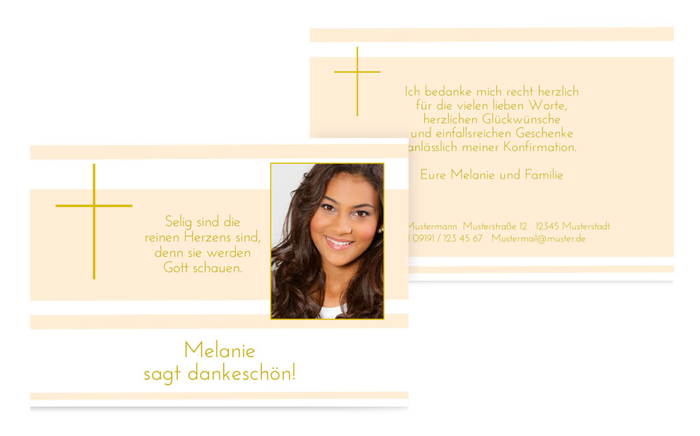 Dankeskarte Konfirmation Kreuz Dankeskarte Konfirmation Kreuz