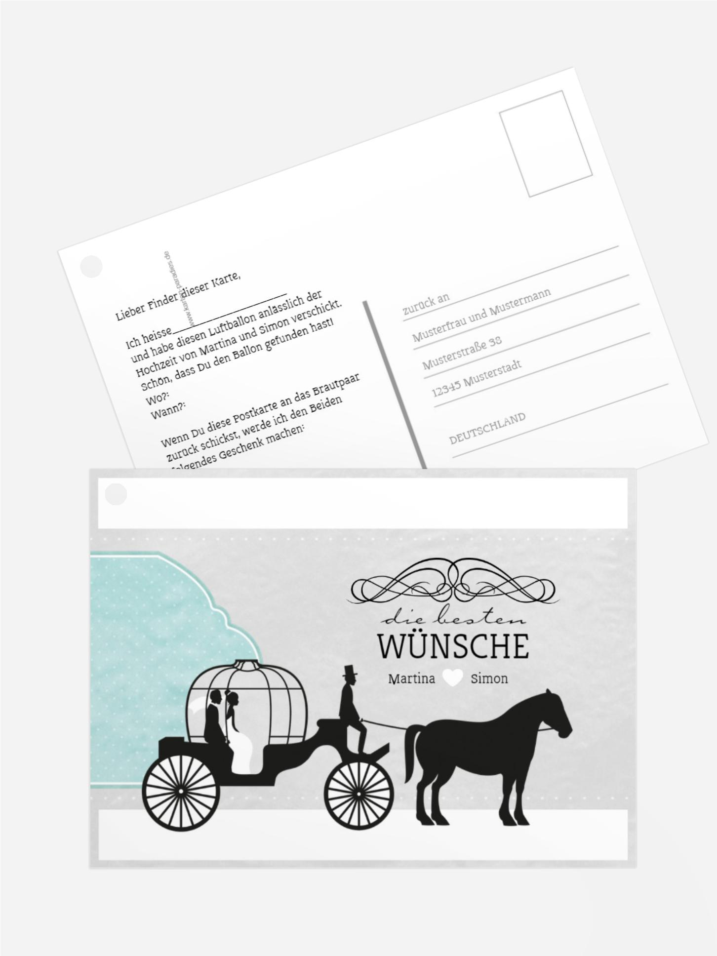 Ballonkarte Kutsche