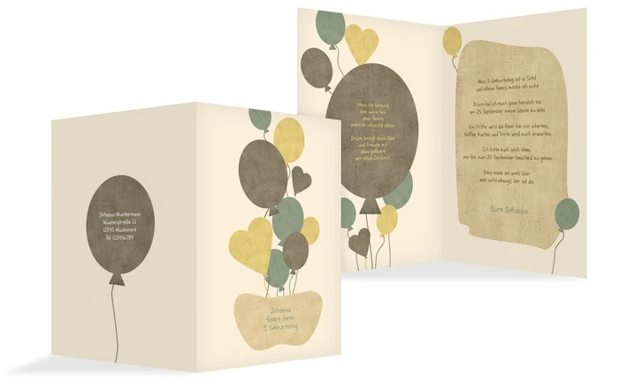Geburtstagseinladung Airballoons