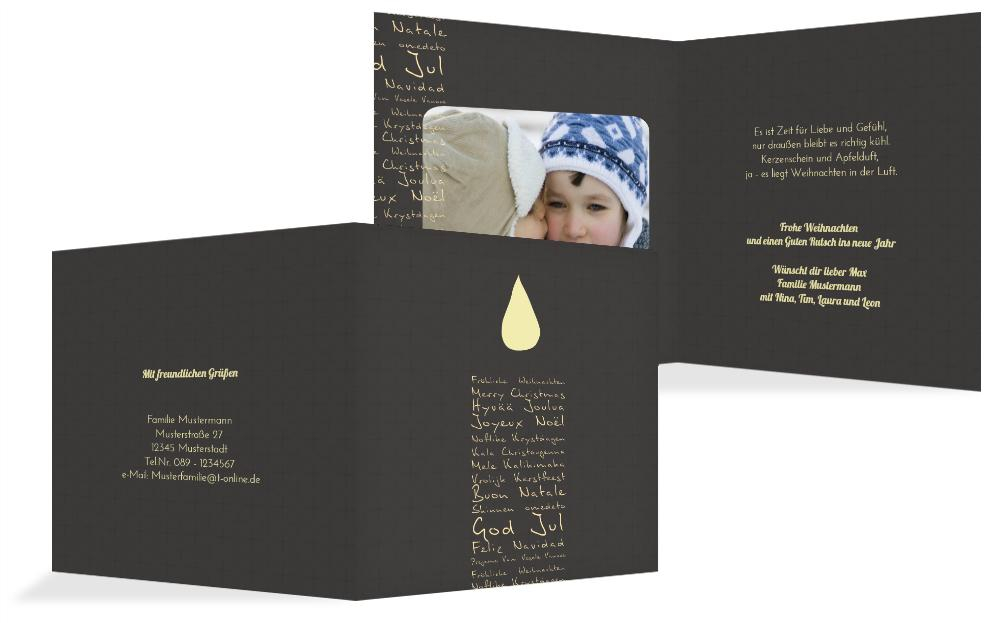 Weihnachts Grußkarte privat Schriftkerze Weihnachts Grußkarte privat Schriftkerze