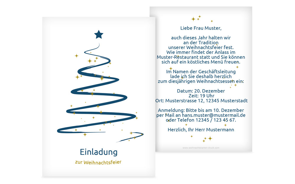 Einladungskarte Weihnachten Geschäft Wunderbaum Einladungskarte Weihnachten Geschäft Wunderbaum