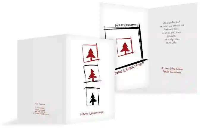 Weihnachts Grußkarte privat Bäumchenbild