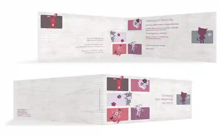 Einladung Kindergeburtstag Tierische Elemente