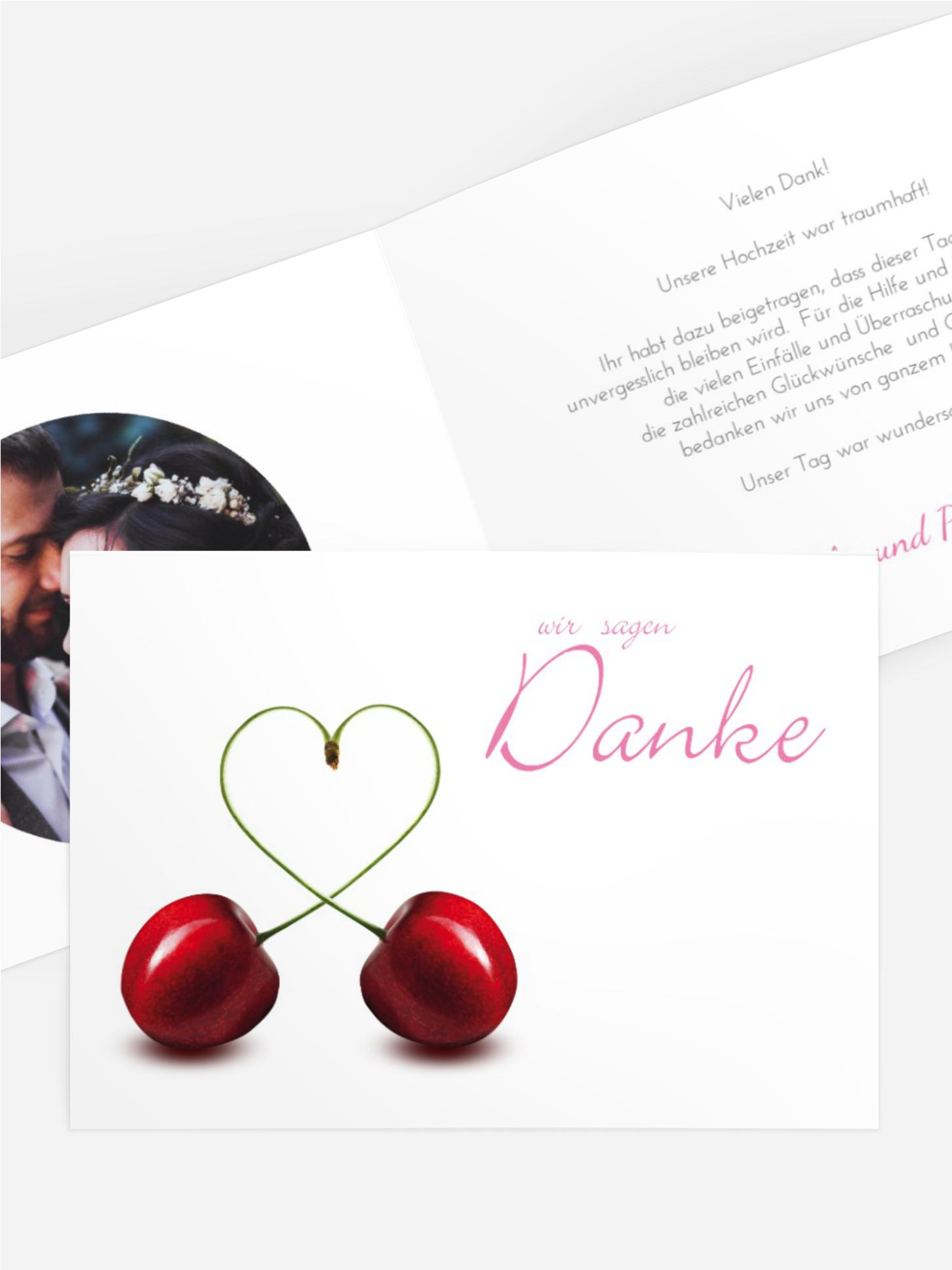 Dankeskarte Kirsche Dankeskarte Kirsche