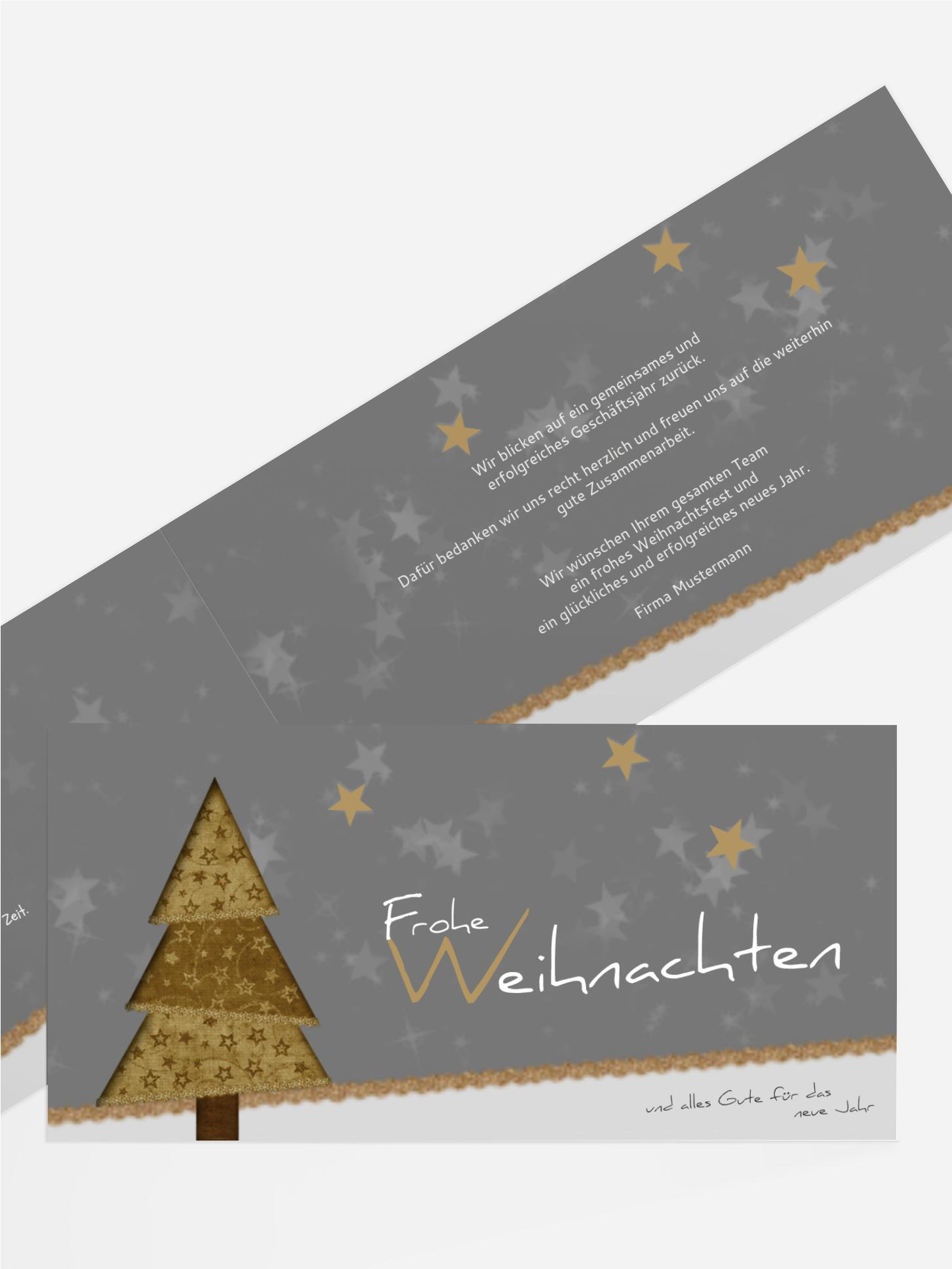 Weihnachtskarte Geschäftlich Farbbäumchen