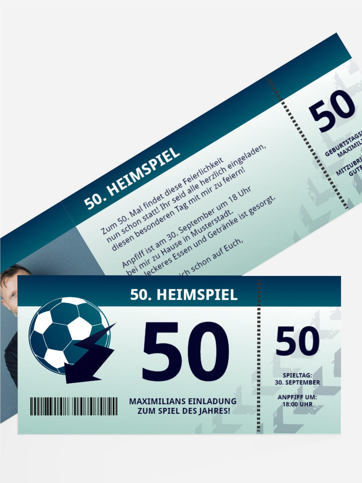 Geburtstagseinladung Heimspiel 50 Foto Geburtstagseinladung Heimspiel 50 Foto