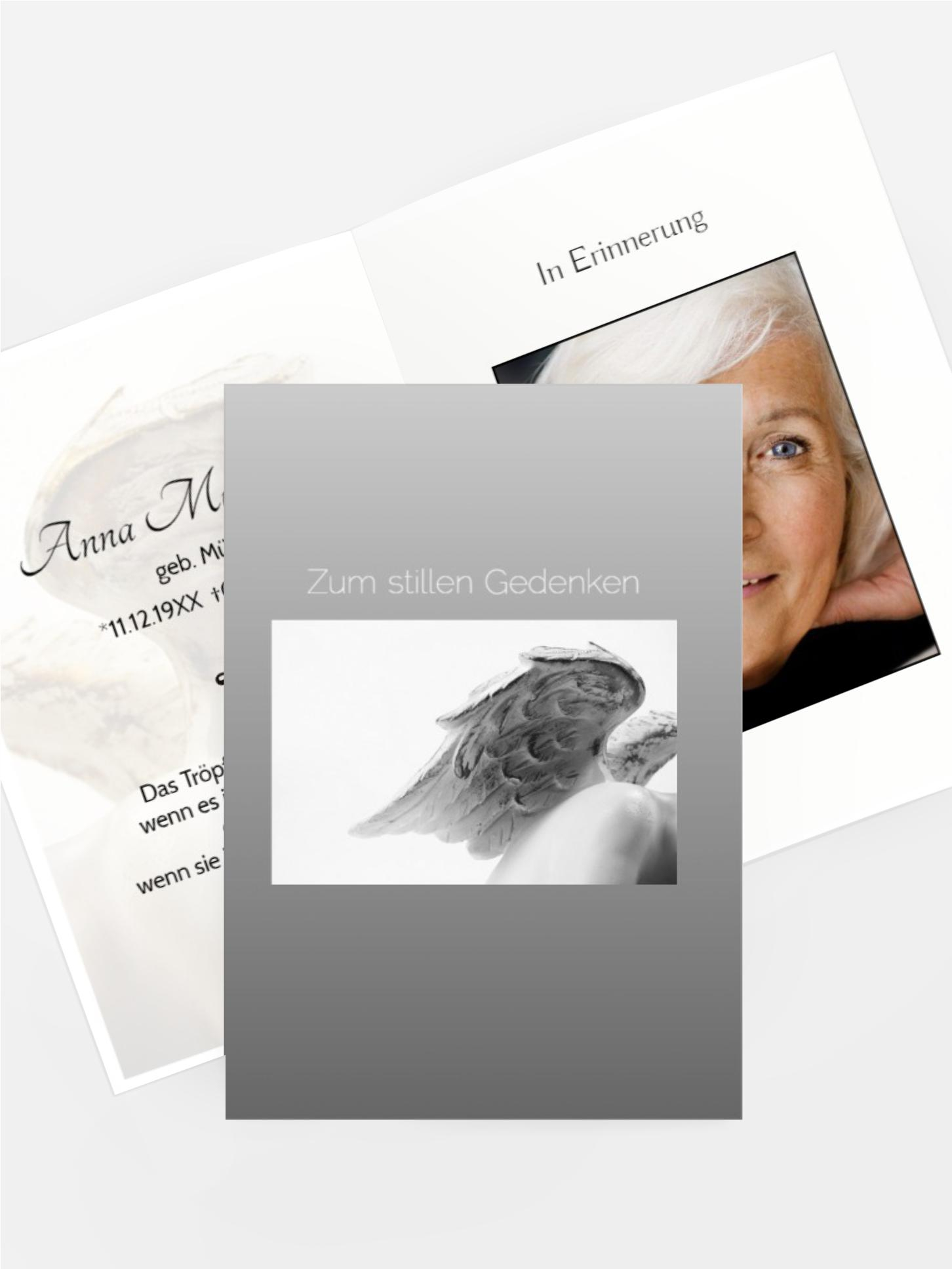 Sterbebildkarte Engel