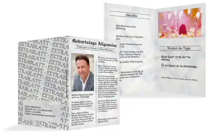 Einladungskarte Geburtstag Sonderausgabe