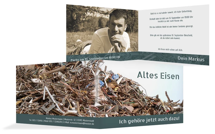 Geburtstagseinladung Altes Eisen Foto Geburtstagseinladung Altes Eisen Foto