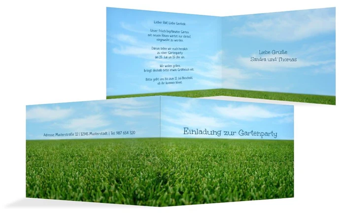Sommerfest Einladung Saftiger Rasen