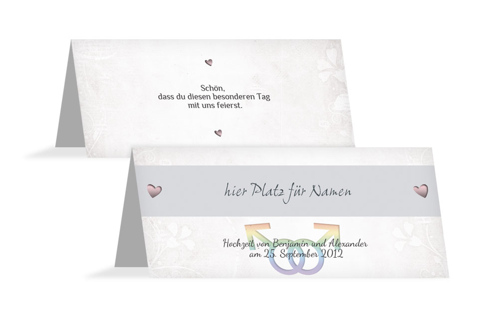 Tischkarte Im Zeichen der Liebe - Männer Tischkarte Im Zeichen der Liebe - Männer