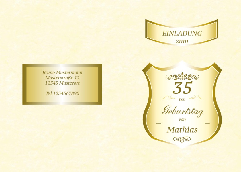 Geburtstagseinladung label