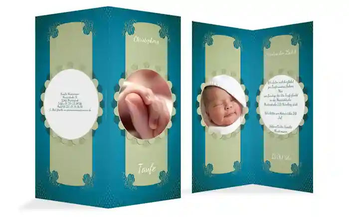 Einladungskarte Taufe Krause