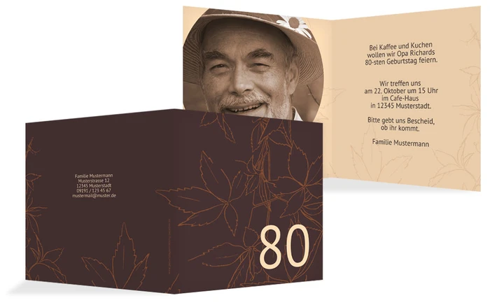 Geburtstagseinladung Herbst 80 Foto Geburtstagseinladung Herbst 80 Foto