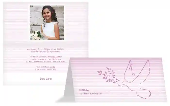 Einladungskarte Konfirmation_Taube 2