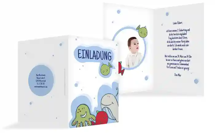 Geburtstagseinladung Unterwasserwelt Foto