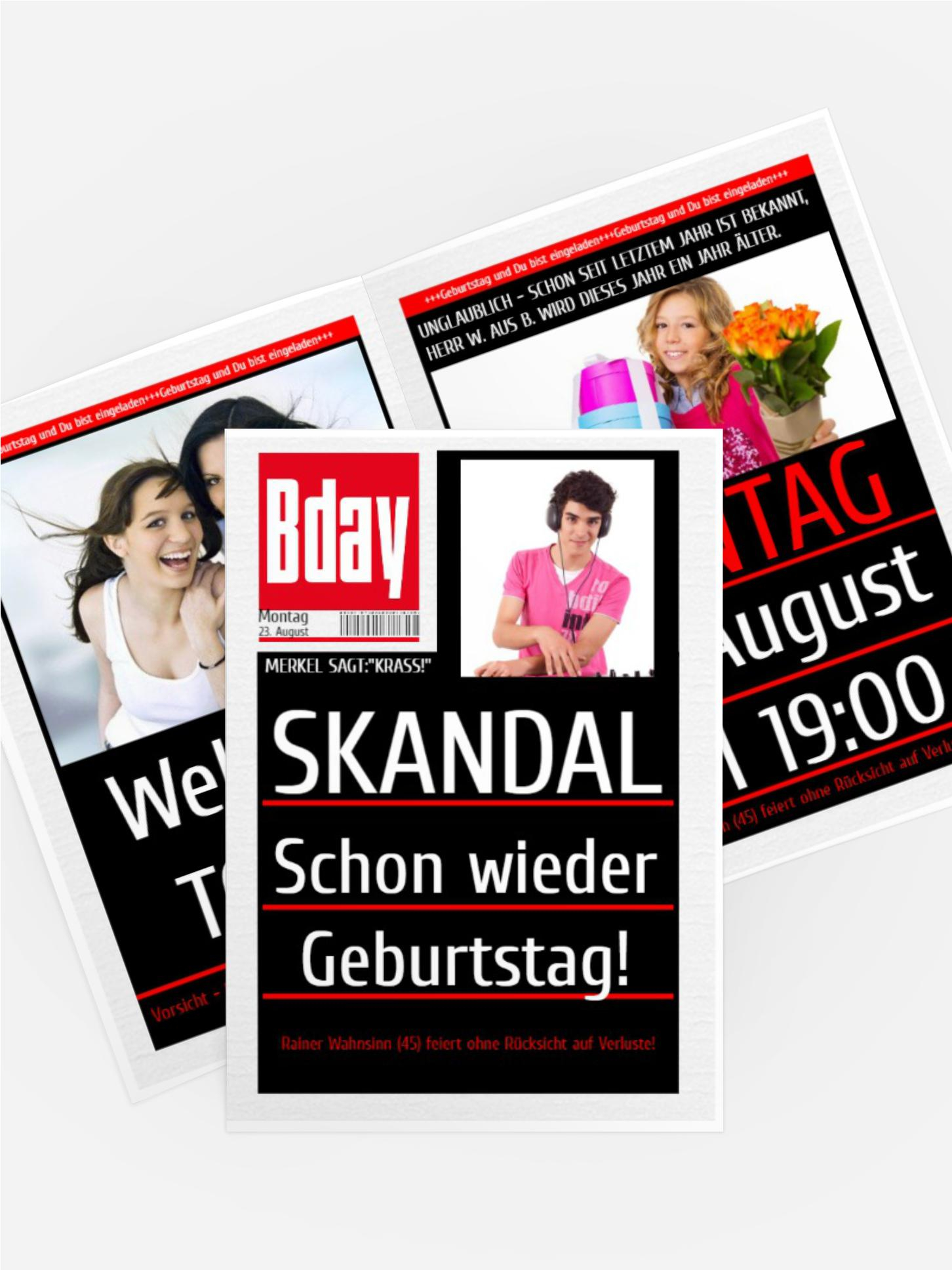 Einladungskarte Geburtstag Die Bildung