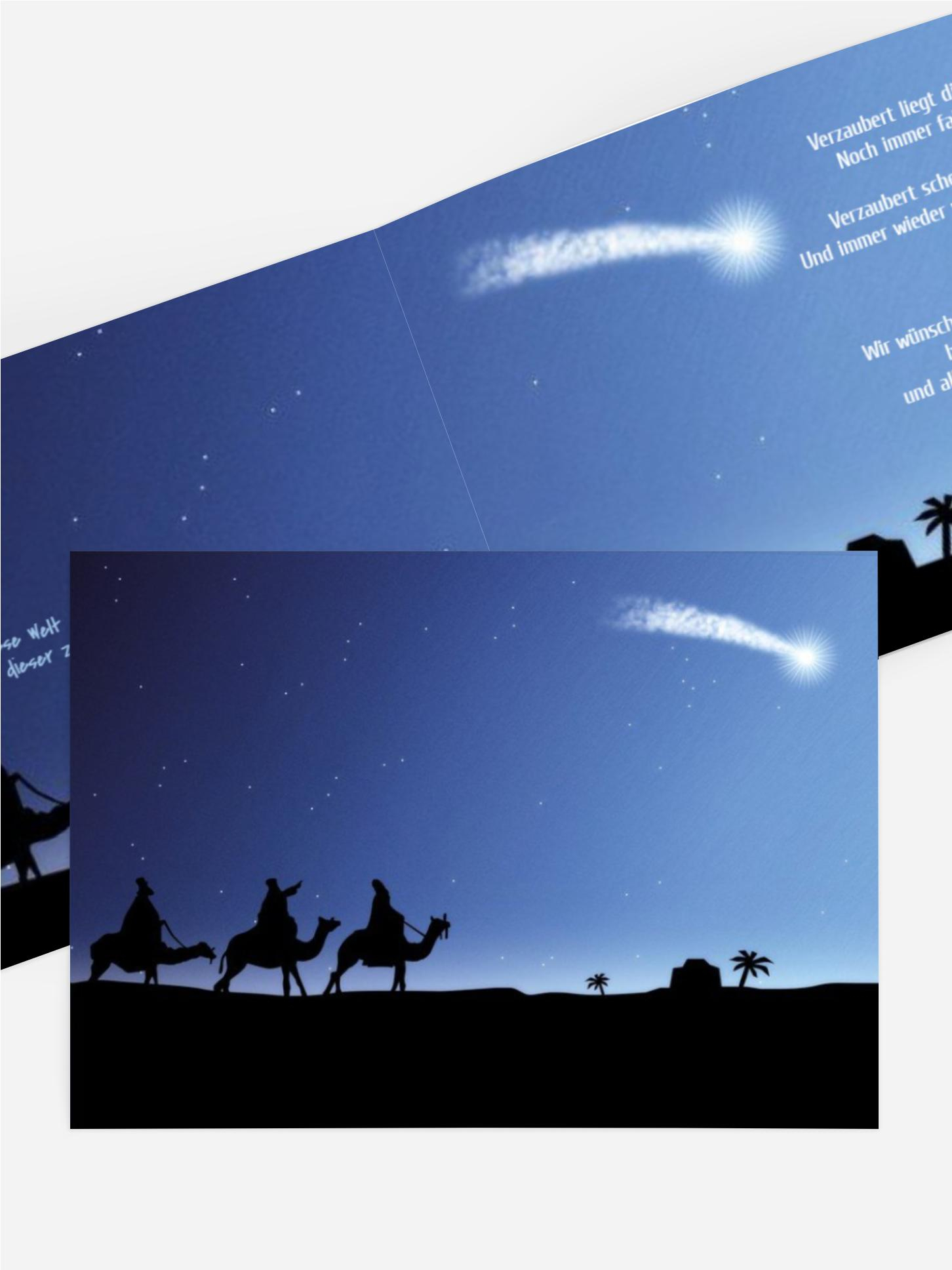 Weihnachtskarte Privat drei hl. Könige