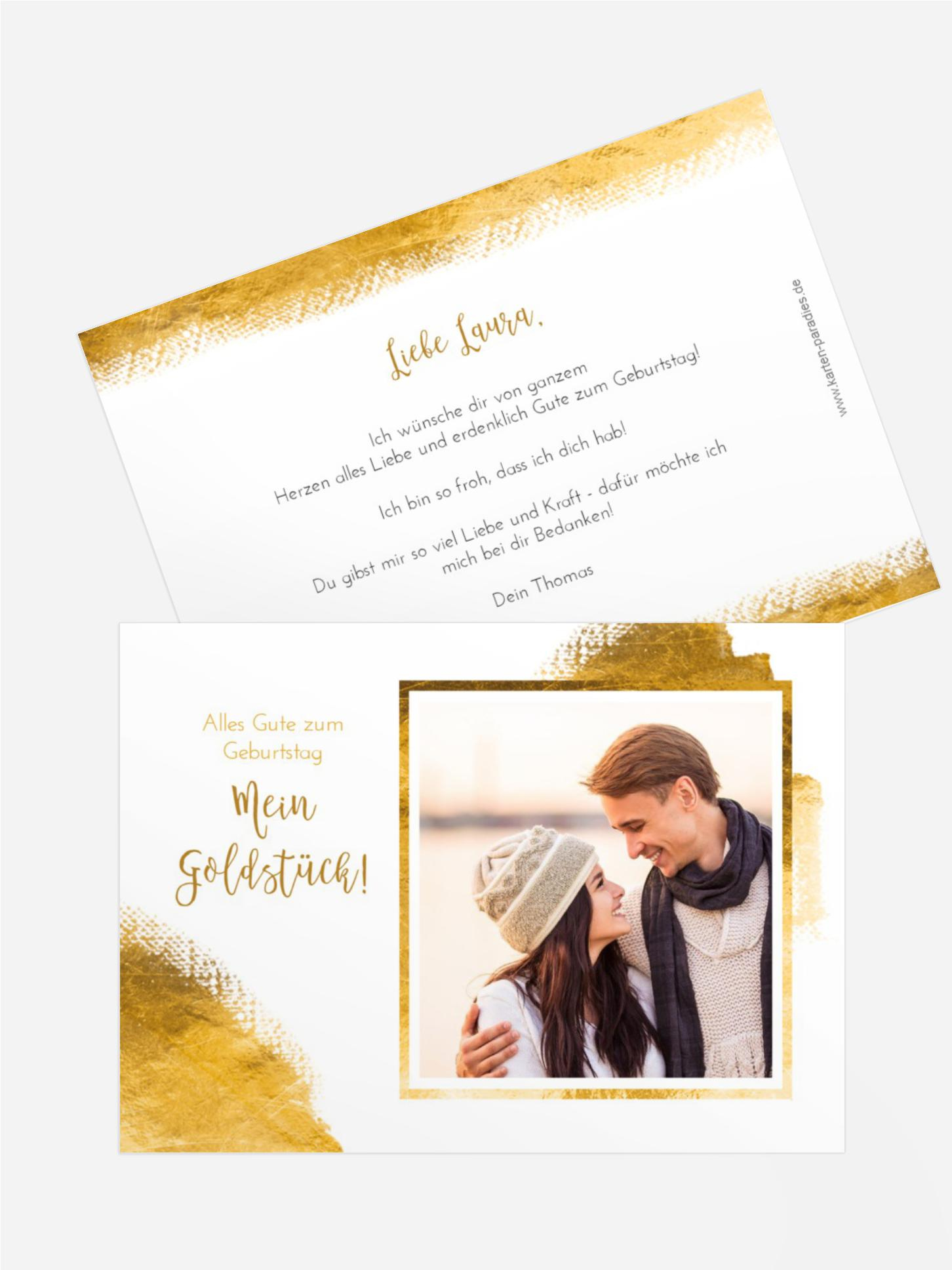 Glückwunschkarte Geburtstag Metall