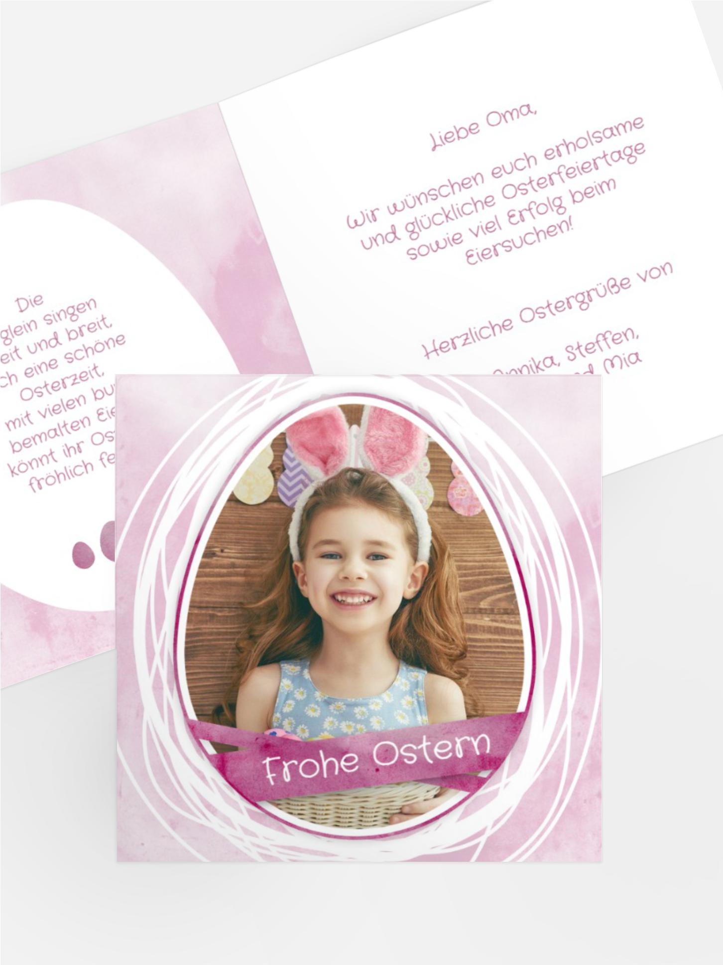 Osterkarte Ostereiersuche