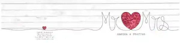 Hochzeit Dankeskarte Mr&Mrs