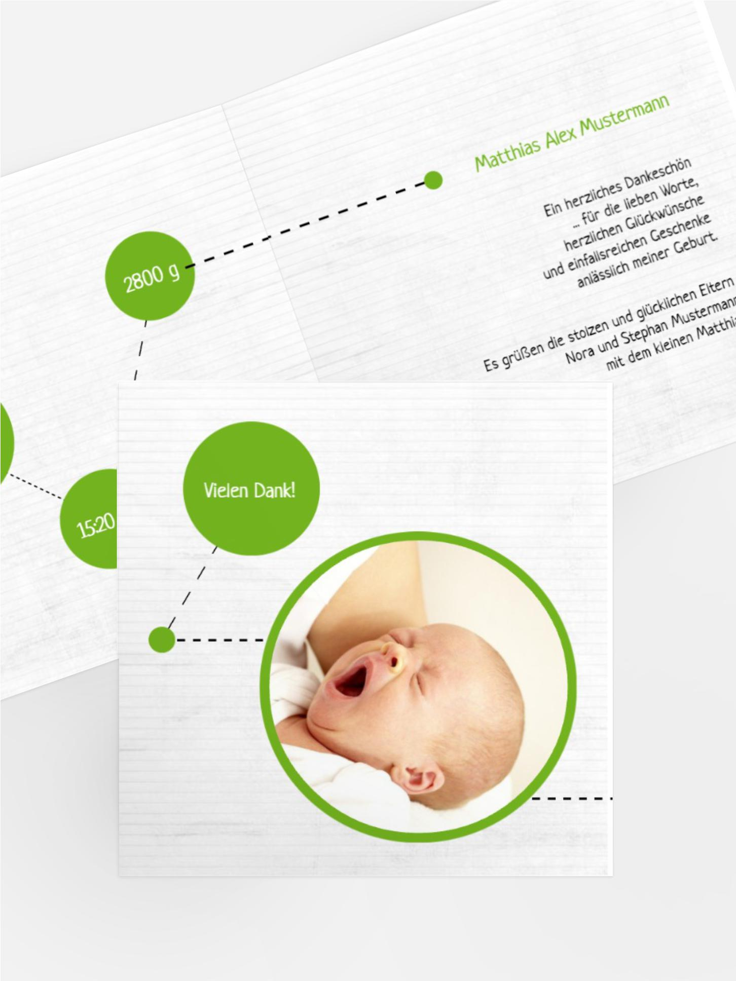 Dankeskarte Geburt way of life