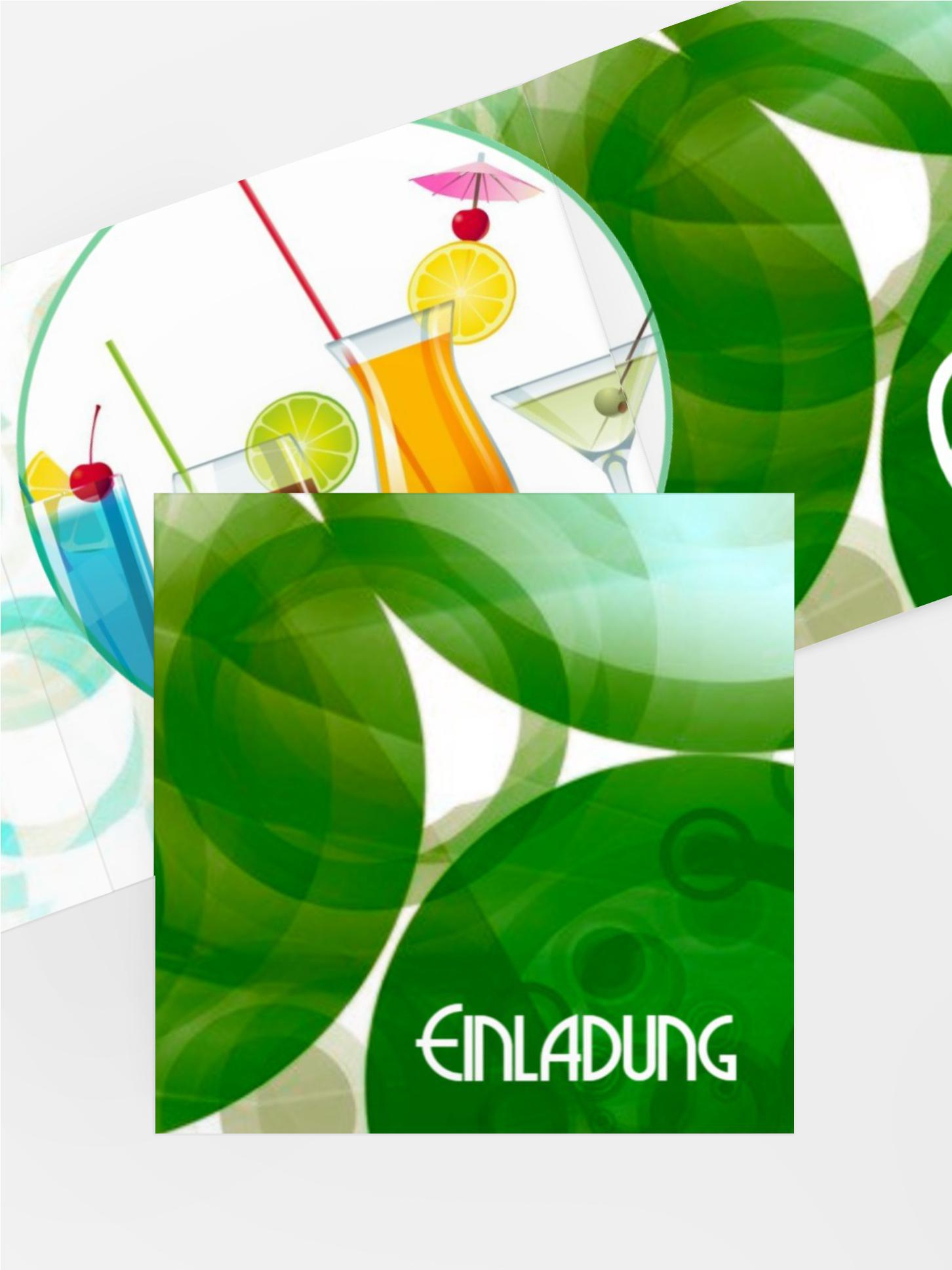 Einladungskarte colorful circles 65 Foto