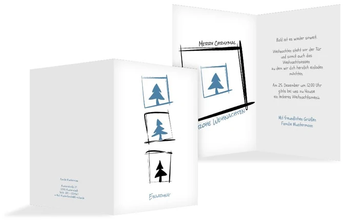 Weihnachts Einladungskarte privat Bäumchenbild Weihnachts Einladungskarte privat Bäumchenbild