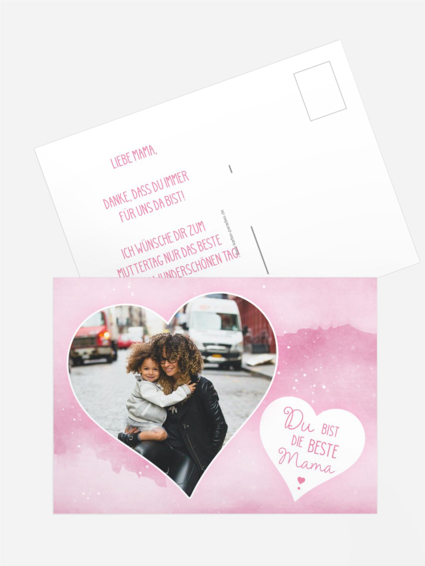 Muttertagskarte Herzen